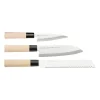 Set de couteaux Satake Houcho 3 pièces, Hi Carbon Steel