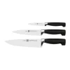 Set de couteaux Zwilling Four Star 3 pièces, Noir-acier inoxydable
