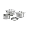 Set de casseroles Alchimy de Buyer avec couvercle 6 pièces, Acier inoxydable