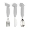 Set de couverts Easy-grip Deer Friends 3 pièces, Gris