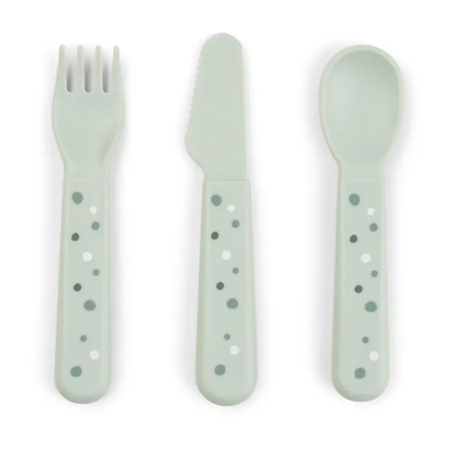 Set de couverts Happy Dots foodie 3 pièces, Vert
