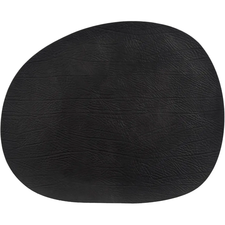 Set de table Raw cuir, Black buffalo (noir)