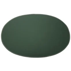 Set de table Ørskov cuir ovale, vert foncé