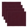 Set de table Uni 35x46 cm, lot de 4, Bordeaux