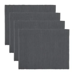 Set de table Uni 35x46 cm, lot de 4, Gris granit