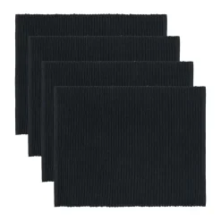 Set de table Uni 35x46 cm, lot de 4, Noir