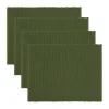 Set de table Uni 35x46 cm, lot de 4, Vert olive foncé