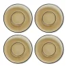 Soucoupe de tasse à café 70's glassware Ø 10,6 cm, lot de 4, Mud brown