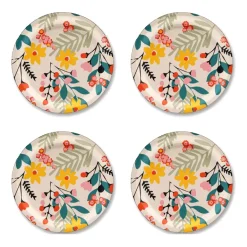 Sous-verres Flower Ø11 cm lot de 4, Pink