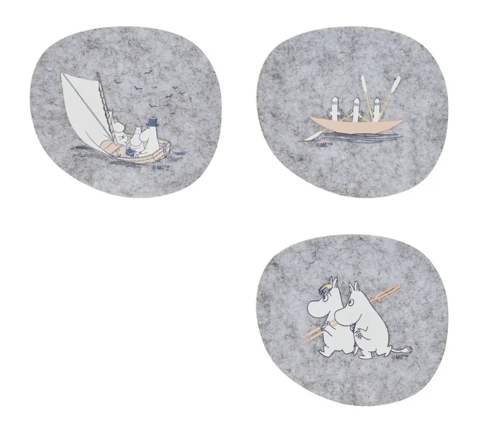 Sous-verres Moomin 9,5x11 cm 4 pièces, Sailors