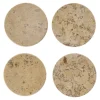 Sous-verres Ridge Ø10 cm 4 pièces, Marbre