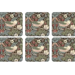 Sous-verre Strawberry Thief lot de 6, Marron