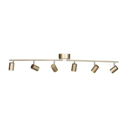 Spot plafonnier Correct 6 124 cm, Or