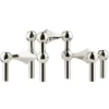 STOFF Nagel bougeoir lot de 3, chrome