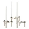 STOFF Nagel bougeoir lot de 3, chrome