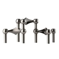 STOFF Nagel bougeoir lot de 3, Noir chrome