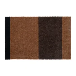 Stripes paillasson horizontal, Cognac-dark brown-black, 40x60 cm