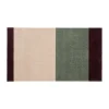 Stripes paillasson horizontal, Green-ivory-bordeaux, 60x90 cm