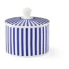Sucrier avec couvercle Steccato 29 cl, Bleu-blanc