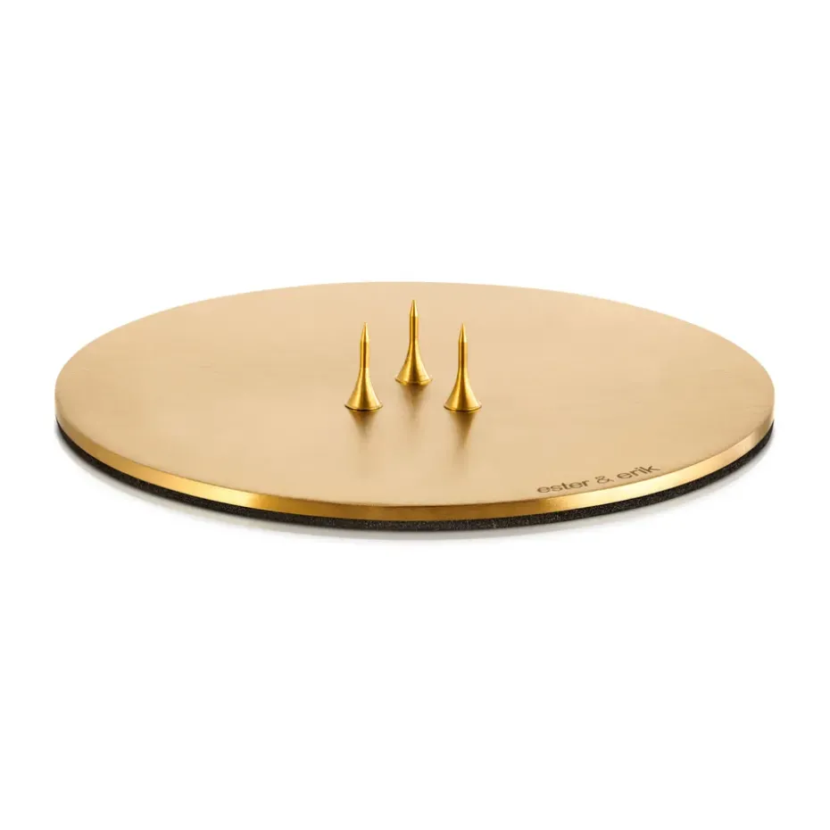 Support pour bougies ester & erik Ø9 cm mat, Or
