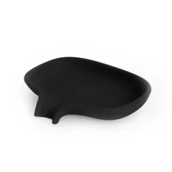 Support pour savon avec égouttoir silicone, Noir