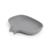Support pour savon avec égouttoir silicone, Gris