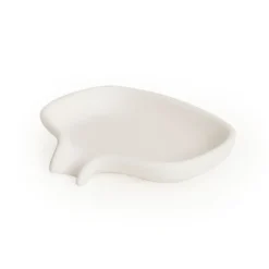 Support pour savon avec égouttoir silicone, Blanc
