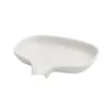 Support pour savon avec égouttoir porcelaine, Blanc