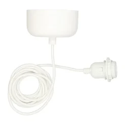 Suspension de plafond avec câble de 250 cm, Blanc