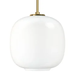 Suspension VL45 Radiohus Ø25cm, Brass-white opal glass