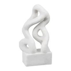 Symbiosis sculpture Art piece 29 cm, Blanc cassé