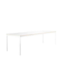 Table à manger Base, white, bord en contreplaqué, 250x90 cm