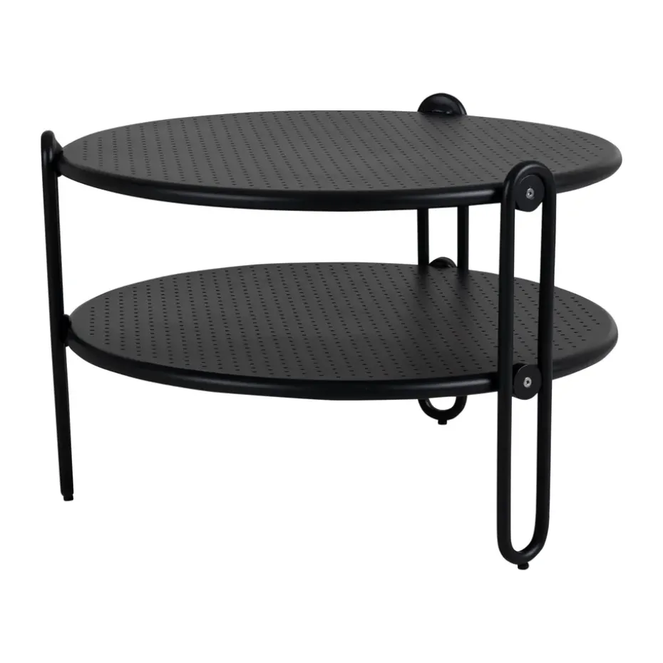 Table basse Blixt, Noir Ø65 cm