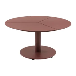 Table basse Peace, Zin red, Ø80x46 cm