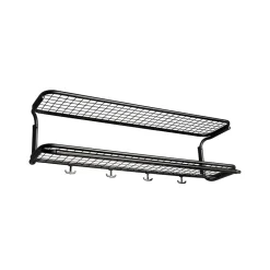 Étagère à chapeaux Classic 650, noir/noir, 2 niveaux, 90 cm