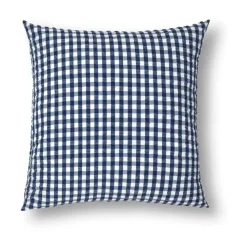 Taie d'oreiller Bæk&Bølge 50x60 cm, Bleu foncé-blanc