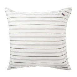 Taie d'oreiller Striped Cotton Poplin 65x65 cm, White