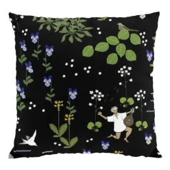 Taie Rönnerdahl 47x47 cm, Noir-vert