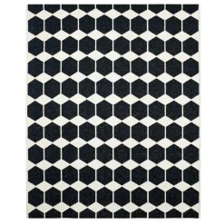 Tapis Anna noir grand, 150x200 cm