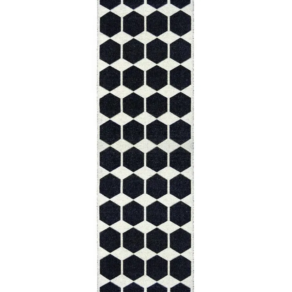 Tapis Anna noir, 70x200 cm