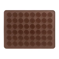 Tapis de cuisson en silicone pour macarons 40 cm Lékué, Marron