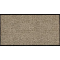Tapis de porte Jenny Sisal Nature-noir, 80x150 cm