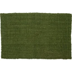 Tapis de porte Jute dark green, 60x90 cm