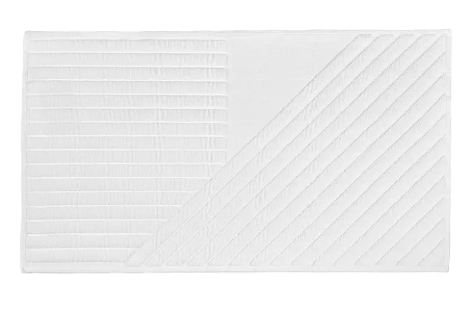 Tapis de salle de bain Stripes 50x90 cm, Blanc