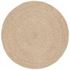 Tapis Ella Ø125cm, Blanc-Nature