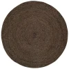 Tapis Ella Ø125cm, Noir-Nature