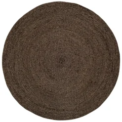 Tapis Ella Ø125cm, Noir-Nature