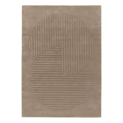 Tapis en laine Levels circles mole, 200x300 cm