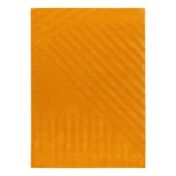 Tapis en laine Levels stripes jaune, 170x240 cm