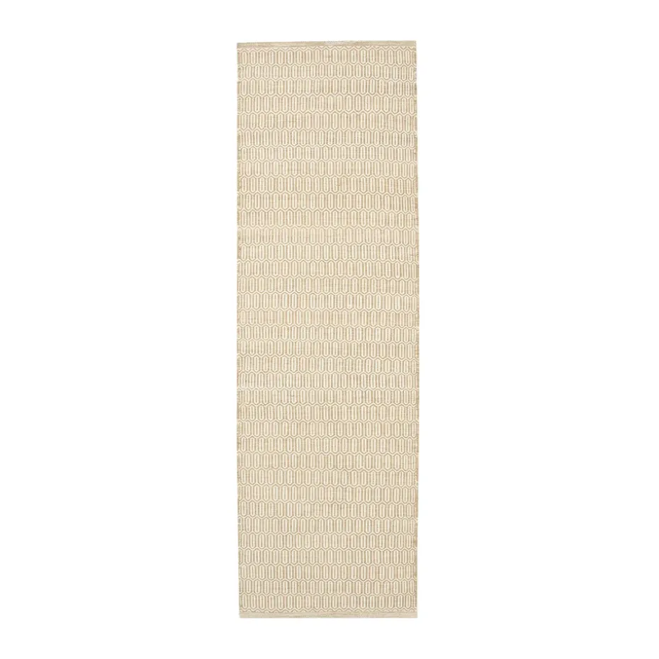 Tapis en laine Mohini 80x250 cm, Beige